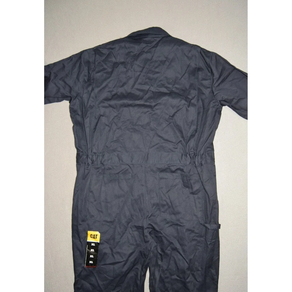 Caterpillar Coveralls Mens XL Navy Flame Resistant Jumpsuit Workwear CAT NEW